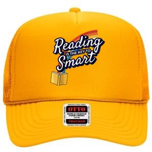 Reading Is The Key To Smart Raglan High Crown Mesh Back Trucker Hat