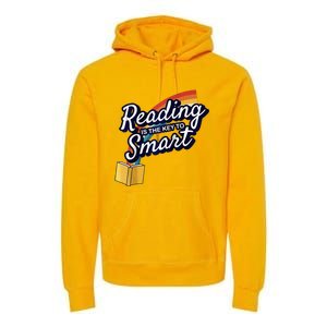 Reading Is The Key To Smart Raglan Premium Hoodie