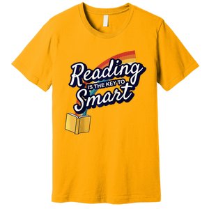 Reading Is The Key To Smart Raglan Premium T-Shirt