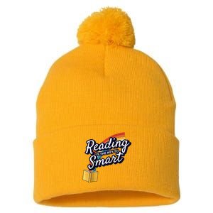 Reading Is The Key To Smart Raglan Pom Pom 12in Knit Beanie