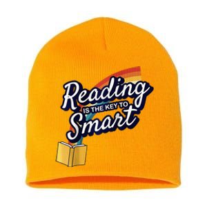 Reading Is The Key To Smart Raglan Short Acrylic Beanie