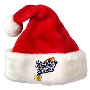 Reading Is The Key To Smart Raglan Premium Christmas Santa Hat