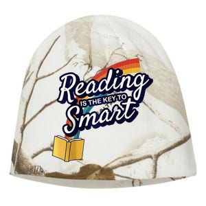 Reading Is The Key To Smart Raglan Kati - Camo Knit Beanie