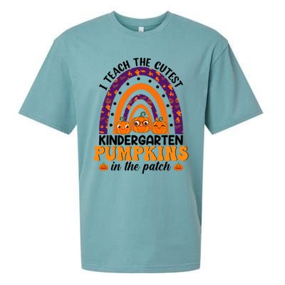 Rainbow I Teach The Cutest Pumpkins Kindergarten Teacher Gift Sueded Cloud Jersey T-Shirt