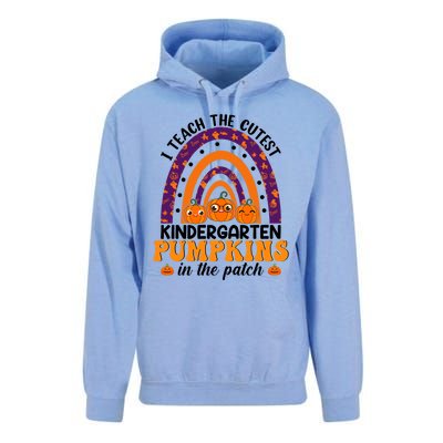 Rainbow I Teach The Cutest Pumpkins Kindergarten Teacher Gift Unisex Surf Hoodie