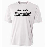 Rest In The Discomfort Gym Life Motivational Cooling Performance Crew T-Shirt