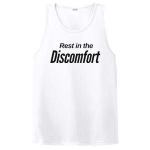 Rest In The Discomfort Gym Life Motivational PosiCharge Competitor Tank