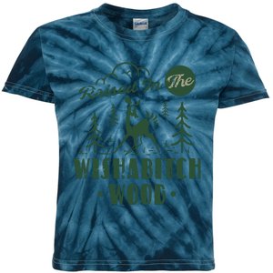 Raised In The Wishabitch Woods Funny Camping Kids Tie-Dye T-Shirt