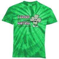 Retro I Teach The Cutest Clovers In The Patch St Patricks Day Kids Tie-Dye T-Shirt