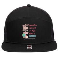 Retro Intervention Team Teacher Early Intervention Squad 7 Panel Mesh Trucker Snapback Hat