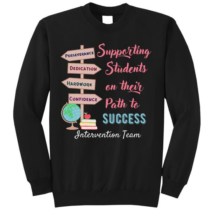 Retro Intervention Team Teacher Early Intervention Squad Sweatshirt