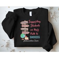 Retro Intervention Team Teacher Early Intervention Squad Sweatshirt
