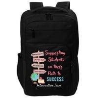 Retro Intervention Team Teacher Early Intervention Squad Impact Tech Backpack