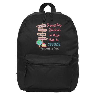 Retro Intervention Team Teacher Early Intervention Squad 16 in Basic Backpack
