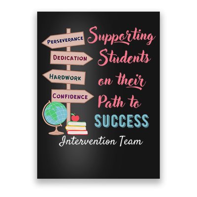 Retro Intervention Team Teacher Early Intervention Squad Poster