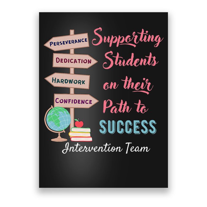 Retro Intervention Team Teacher Early Intervention Squad Poster