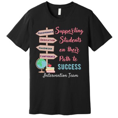 Retro Intervention Team Teacher Early Intervention Squad Premium T-Shirt