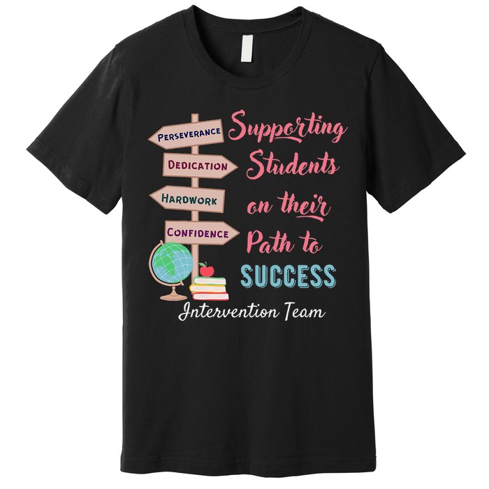 Retro Intervention Team Teacher Early Intervention Squad Premium T-Shirt
