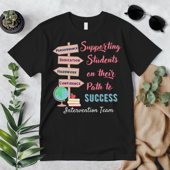 Retro Intervention Team Teacher Early Intervention Squad Premium T-Shirt