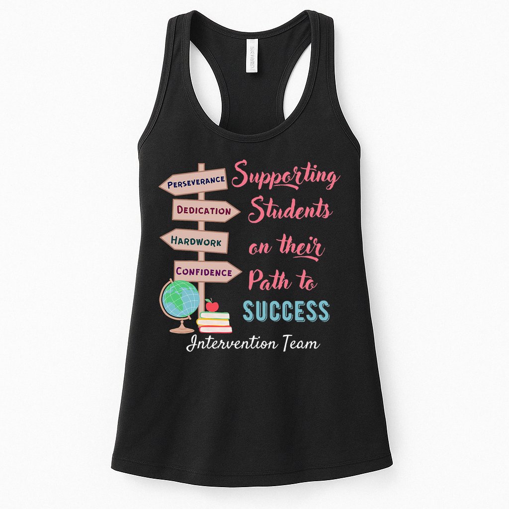 Retro Intervention Team Teacher Early Intervention Squad Womens Tank Top