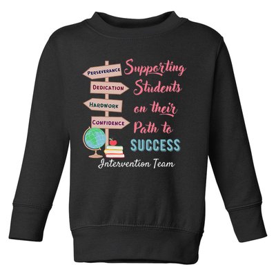 Retro Intervention Team Teacher Early Intervention Squad Toddler Sweatshirt