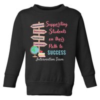 Retro Intervention Team Teacher Early Intervention Squad Toddler Sweatshirt