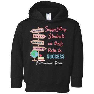 Retro Intervention Team Teacher Early Intervention Squad Toddler Hoodie