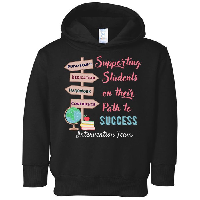 Retro Intervention Team Teacher Early Intervention Squad Toddler Hoodie