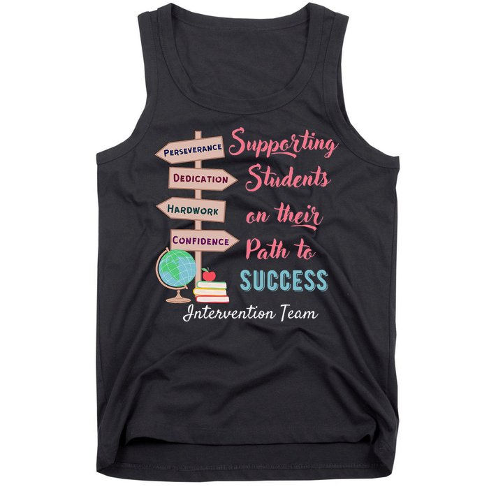 Retro Intervention Team Teacher Early Intervention Squad Tank Top