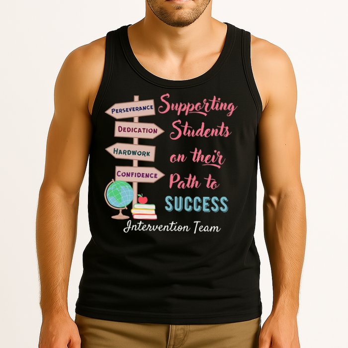 Retro Intervention Team Teacher Early Intervention Squad Tank Top