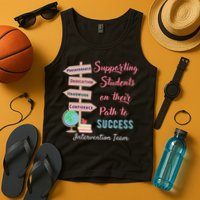 Retro Intervention Team Teacher Early Intervention Squad Tank Top