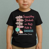 Retro Intervention Team Teacher Early Intervention Squad Toddler T-Shirt