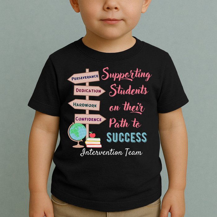 Retro Intervention Team Teacher Early Intervention Squad Toddler T-Shirt