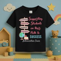 Retro Intervention Team Teacher Early Intervention Squad Toddler T-Shirt