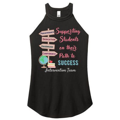 Retro Intervention Team Teacher Early Intervention Squad Women's Perfect Tri Rocker Tank