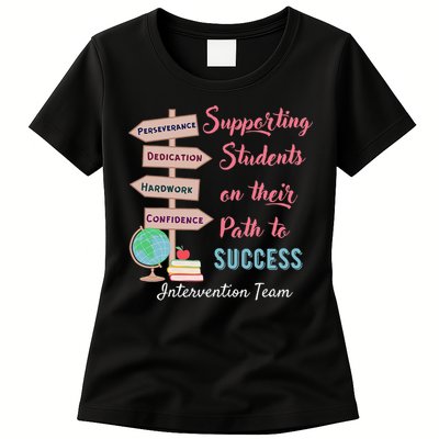 Retro Intervention Team Teacher Early Intervention Squad Womens T-Shirt
