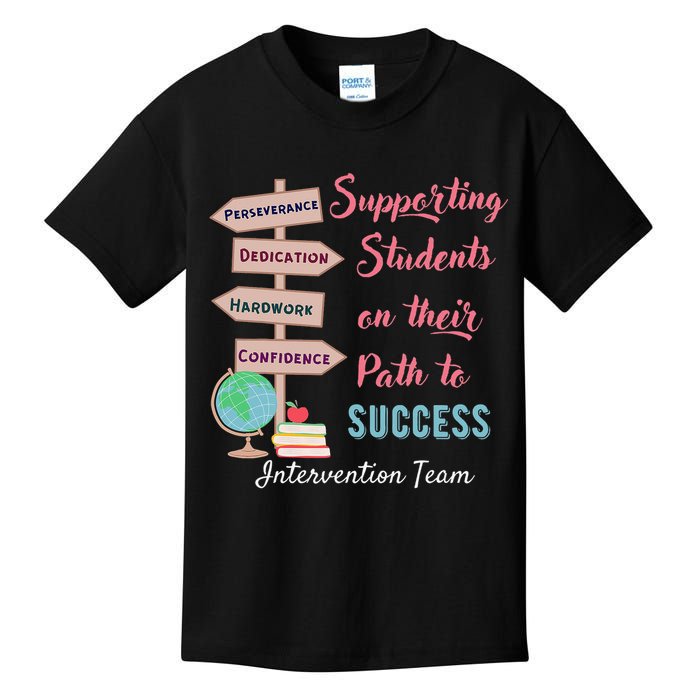 Retro Intervention Team Teacher Early Intervention Squad Kids T-Shirt