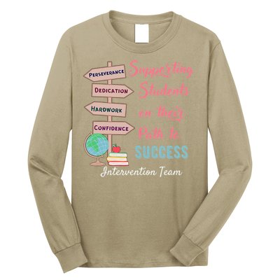 Retro Intervention Team Teacher Early Intervention Squad Long Sleeve Shirt