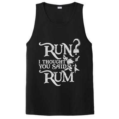 Run I Thought You Said Rum Funny Pirate Running Wine Lover PosiCharge Competitor Tank