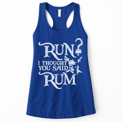 Run I Thought You Said Rum Funny Pirate Running Wine Lover Womens Tank Top
