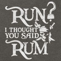 Run I Thought You Said Rum Funny Pirate Running Wine Lover Cotton Canvas Backpack