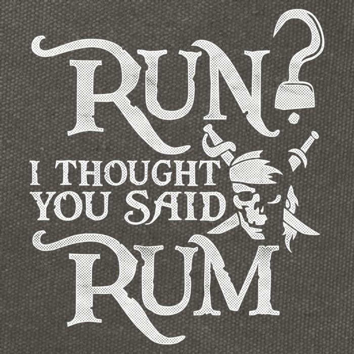 Run I Thought You Said Rum Funny Pirate Running Wine Lover Cotton Canvas Backpack