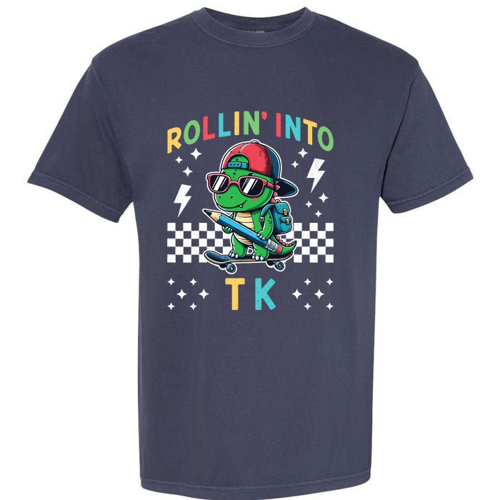 Rollin Into Tk Dinosaur First Day Of Tk I’M Ready For Tk Garment-Dyed Heavyweight T-Shirt