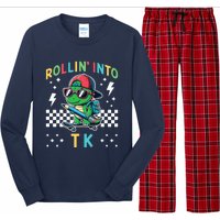 Rollin Into Tk Dinosaur First Day Of Tk I’M Ready For Tk Long Sleeve Pajama Set