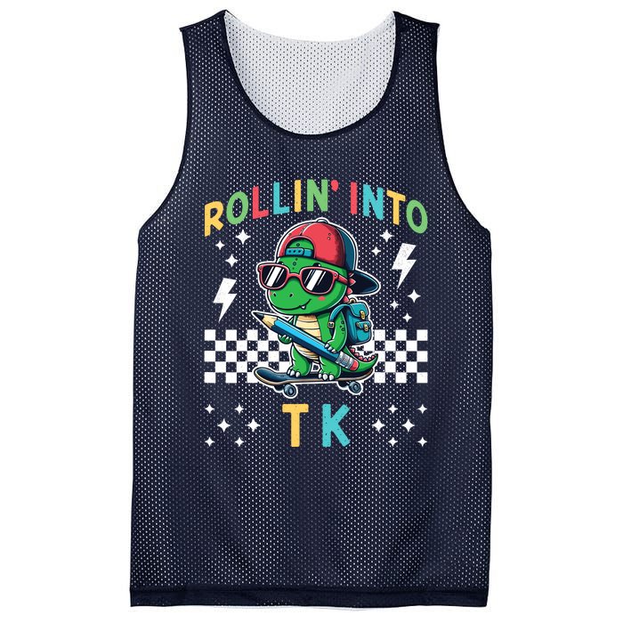 Rollin Into Tk Dinosaur First Day Of Tk I’M Ready For Tk Mesh Reversible Basketball Jersey Tank