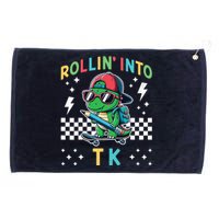 Rollin Into Tk Dinosaur First Day Of Tk I’M Ready For Tk Grommeted Golf Towel