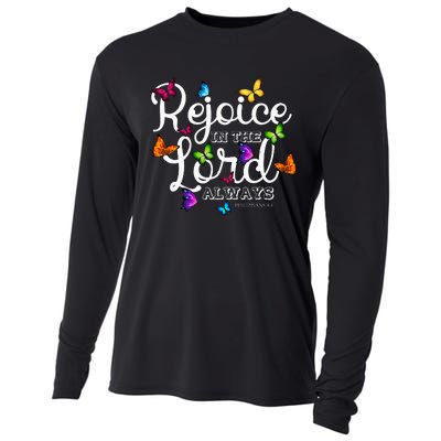 Rejoice In The Lord Always Philippians 44 Bible Verse Cooling Performance Long Sleeve Crew