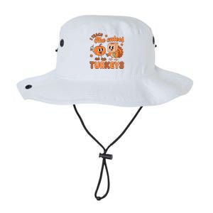 Retro I Teach The Cutest Turkey Thanksgiving Pumpkin Teacher Legacy Cool Fit Booney Bucket Hat