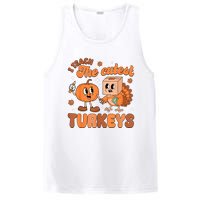 Retro I Teach The Cutest Turkey Thanksgiving Pumpkin Teacher PosiCharge Competitor Tank