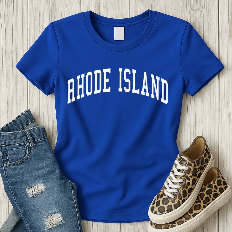Rhode Island Throwback Design Classic Womens T-Shirt